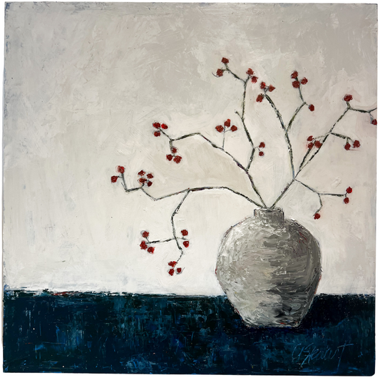 Red Berries in Earthenware Art