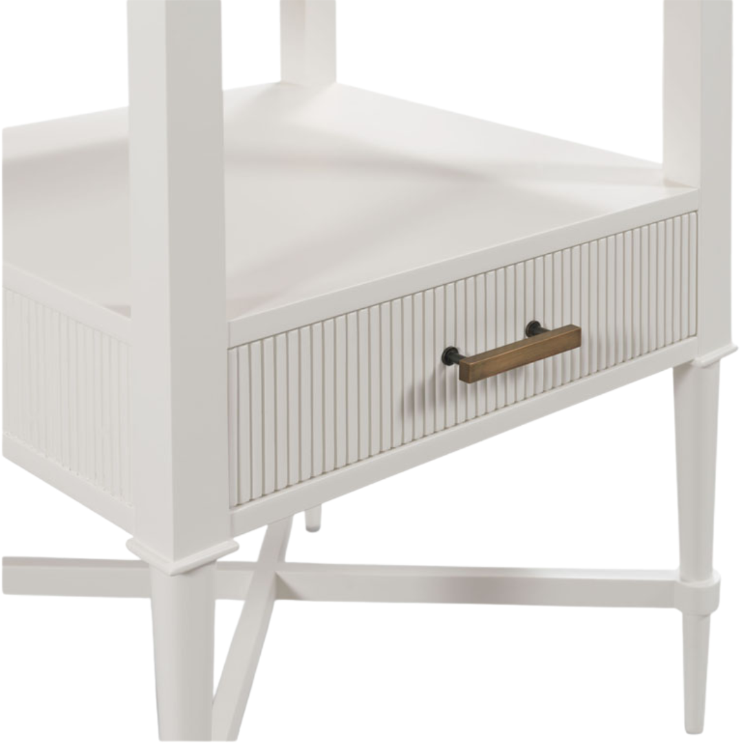 Thornapple White Dove Bedside Table