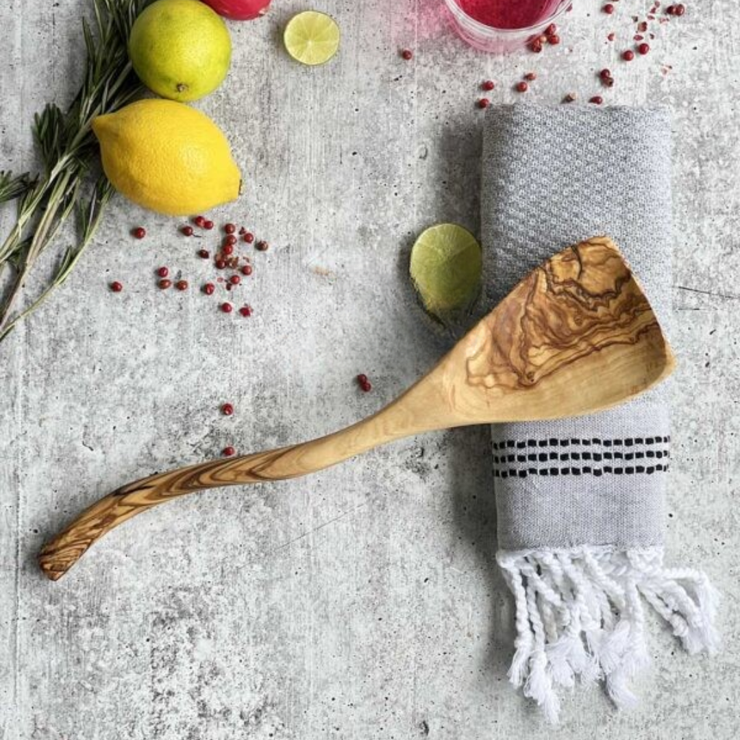 Olive Wood Curved Spatula