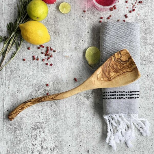 Olive Wood Curved Spatula