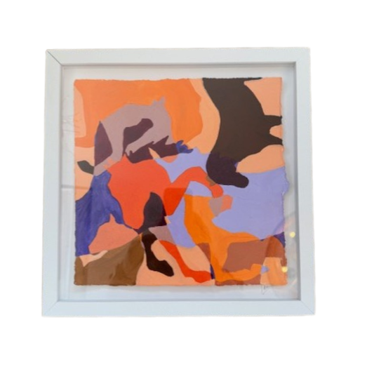 Orange Tangles Horses Art