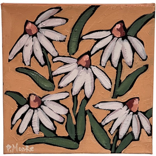 Orange Cone Flower II Art