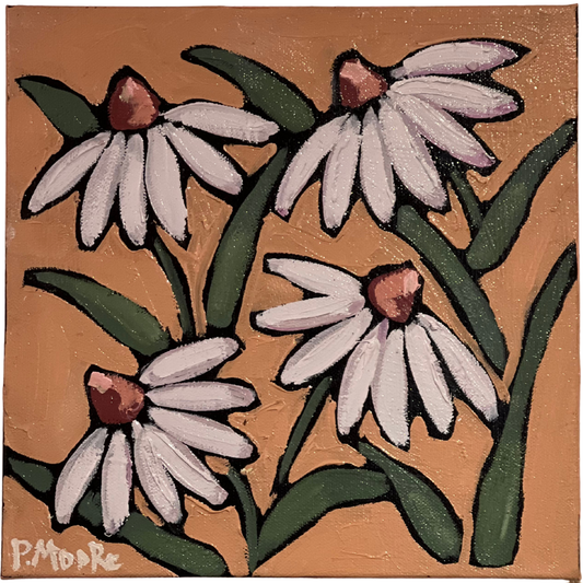 Orange Cone Flower I Art