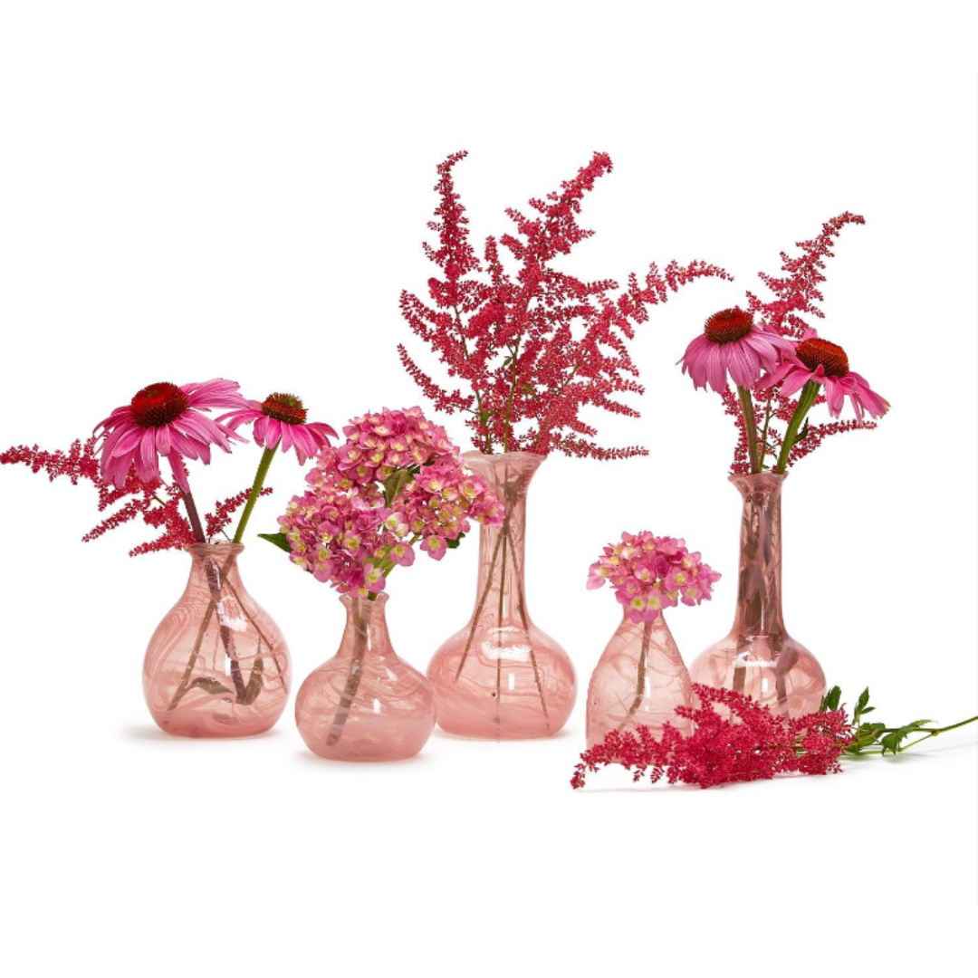 Pink Swirl Bud Vase Collection
