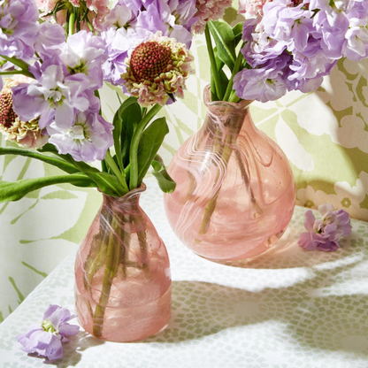 Pink Swirl Bud Vase Collection