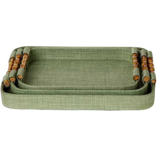 Monaco Green Seagrass Tray Collection