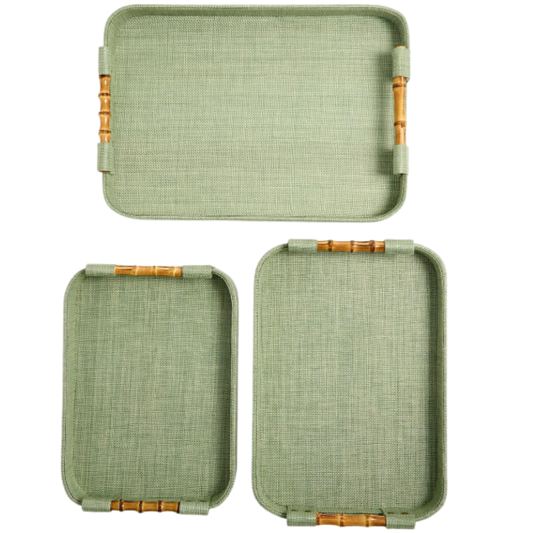 Monaco Green Seagrass Tray Collection