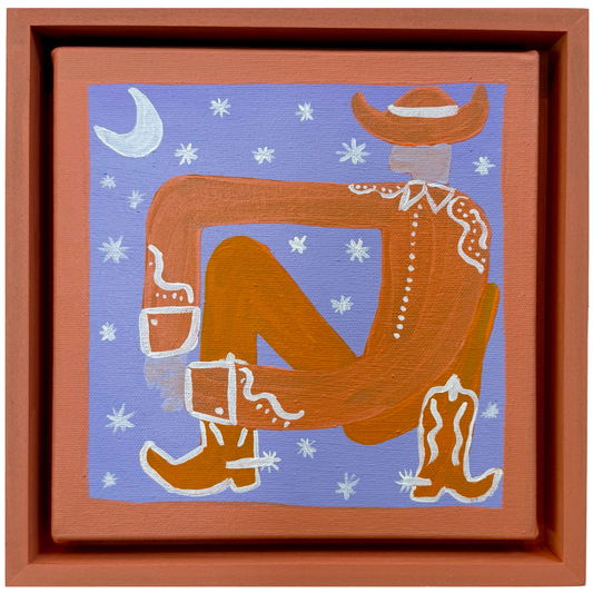 Deep Coral Cowboy Art