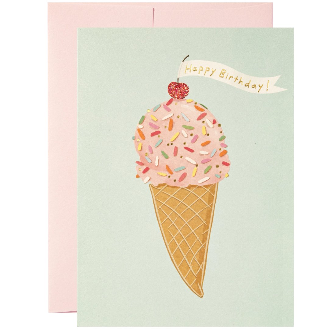 Ice Cream Cone Birthday Card