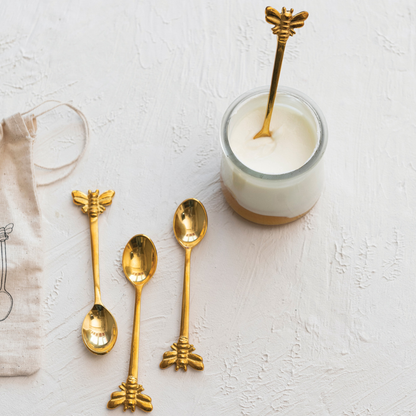 Bee Brass Spoon Set