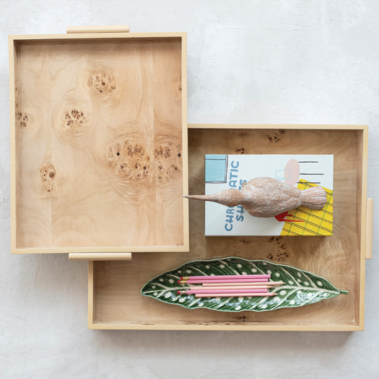Palmera Burlwood Tray Collection