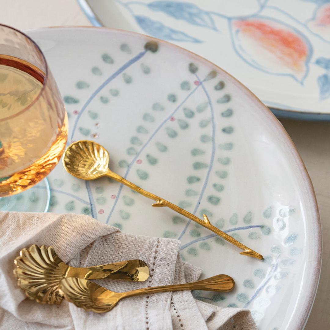 Shell Brass Spoon