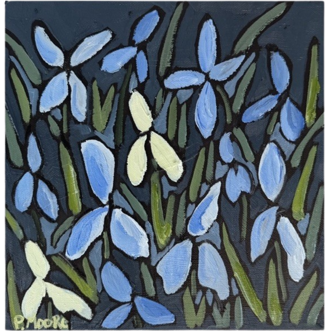 Navy Iris II Art
