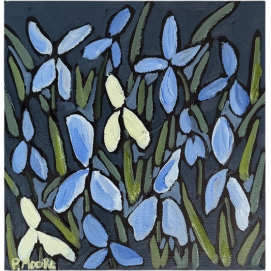 Navy Iris II Art