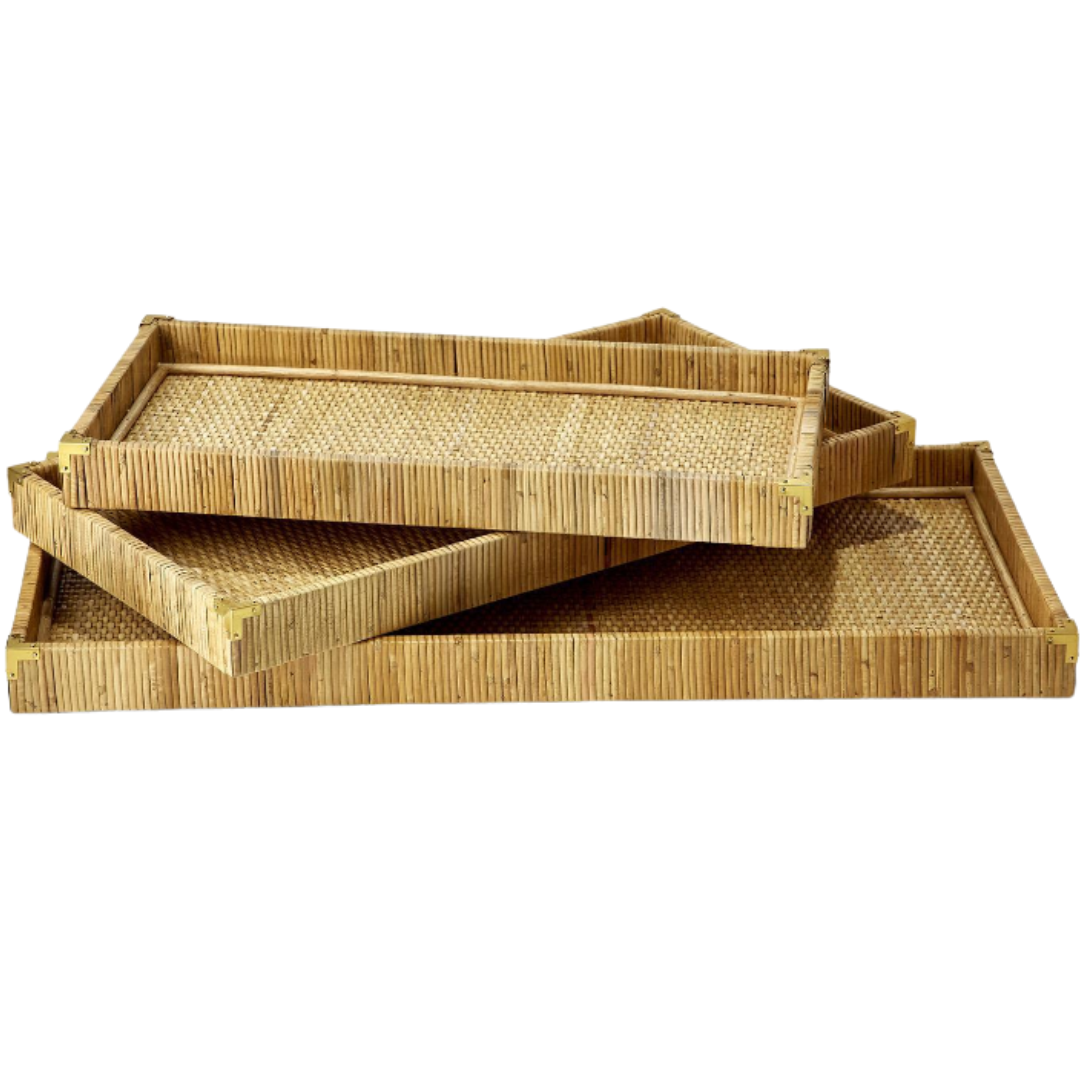 Rattan Oversized Tray Collection