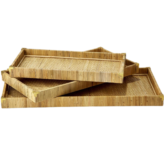 Rattan Oversized Tray Collection