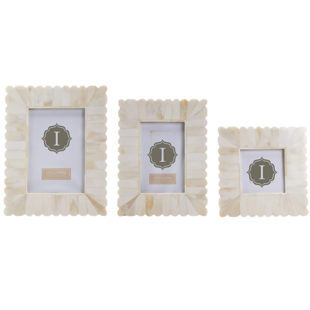 Scalloped Bone Frame Collection