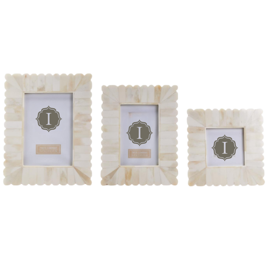 Scalloped Bone Frame Collection