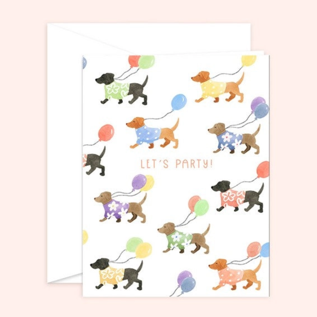 Let's Party Dog Card