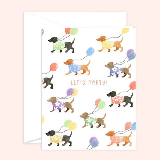 Let's Party Dog Card