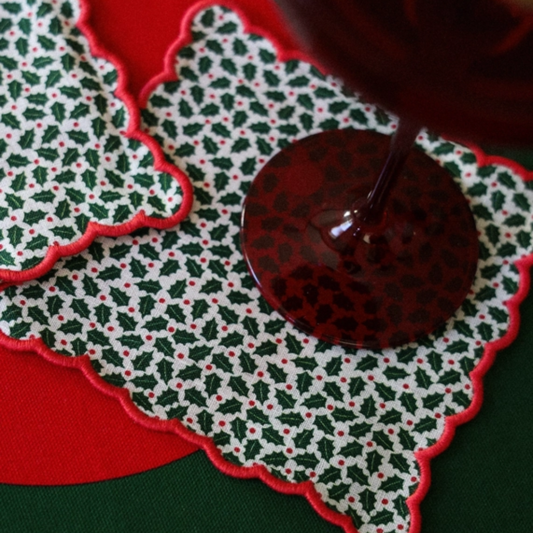 Holly Cocktail Napkins