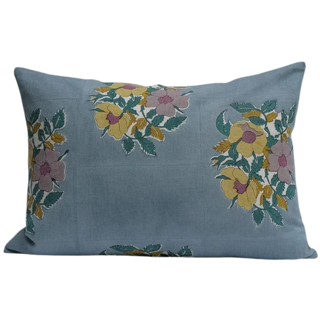 Dia Blue Lumbar Pillow