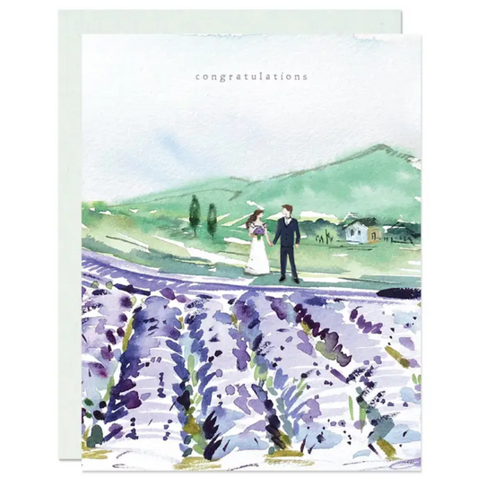 Lavender Fields Congrats Card