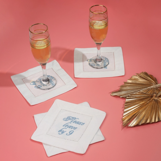 Bye-Bye At Nine Cocktail Napkin Set