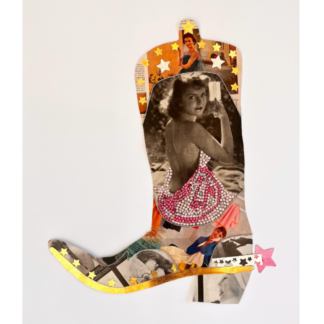 Pink Glamour Boot Art