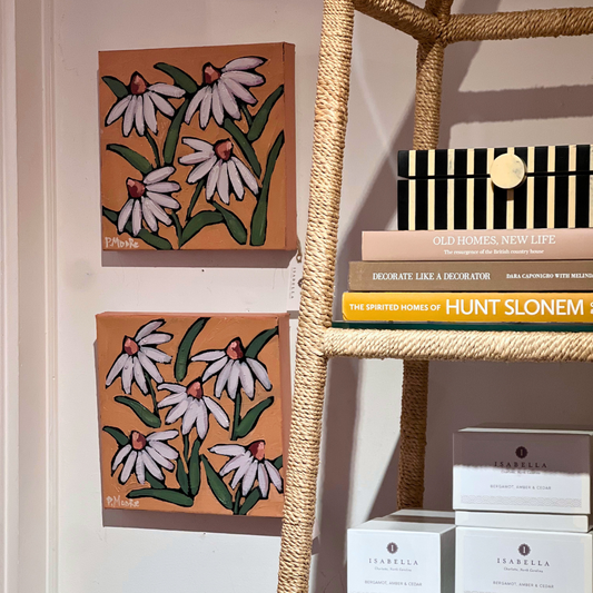 Orange Cone Flower II Art