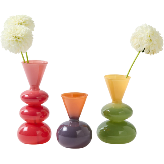 Colorito Mixed Color Glass Vase Collection
