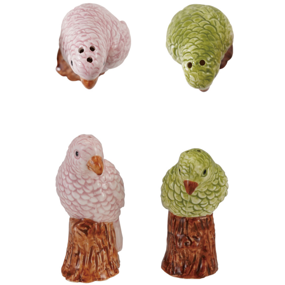 Parrot Pair Salt + Pepper Shakers