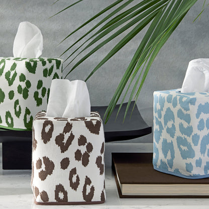 Matouk Iconic Leopard Tissue Box Cover