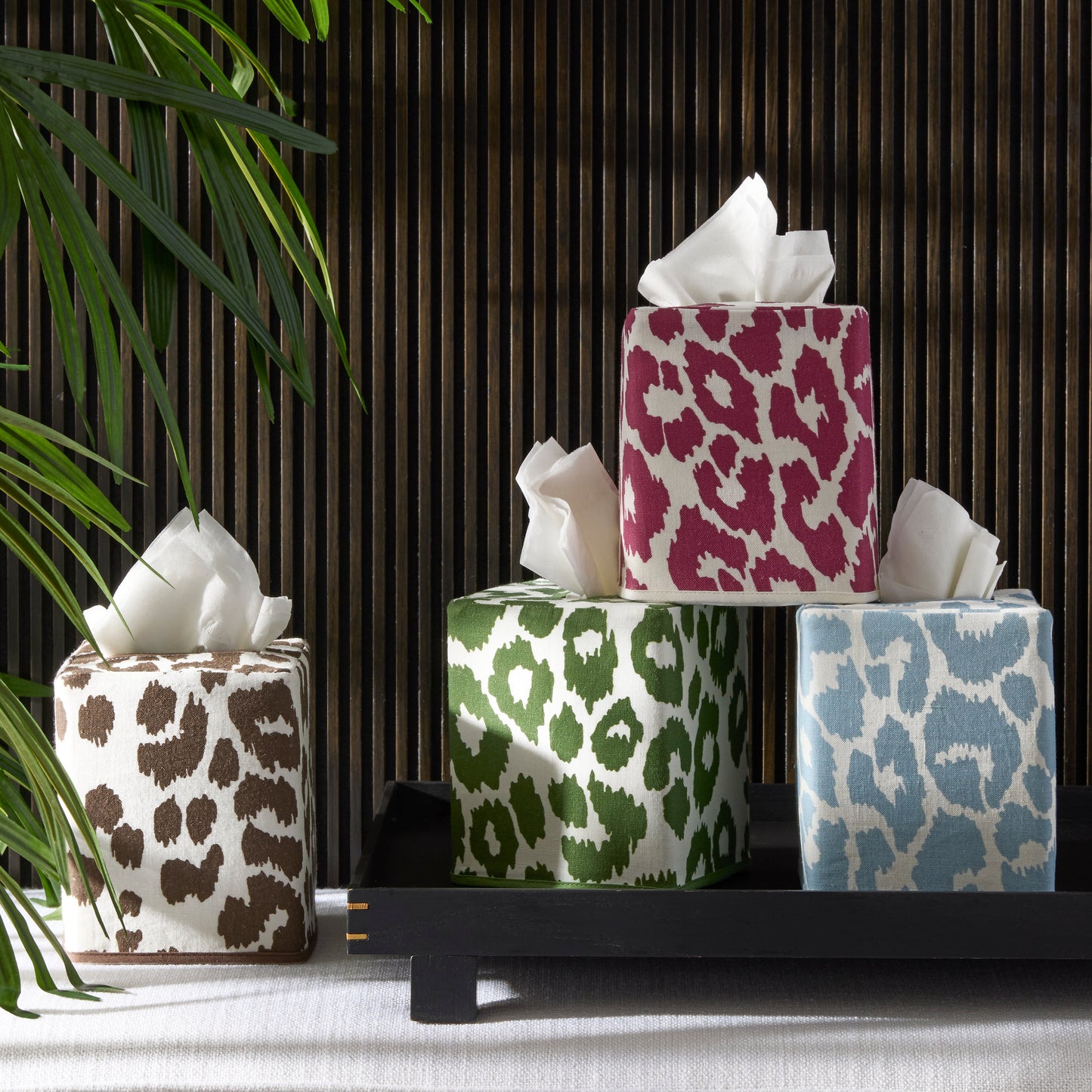 Matouk Iconic Leopard Tissue Box Cover