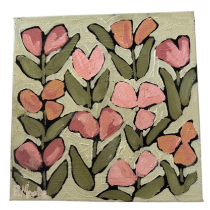 Tulips in Bloom Art 1 10 x 10"