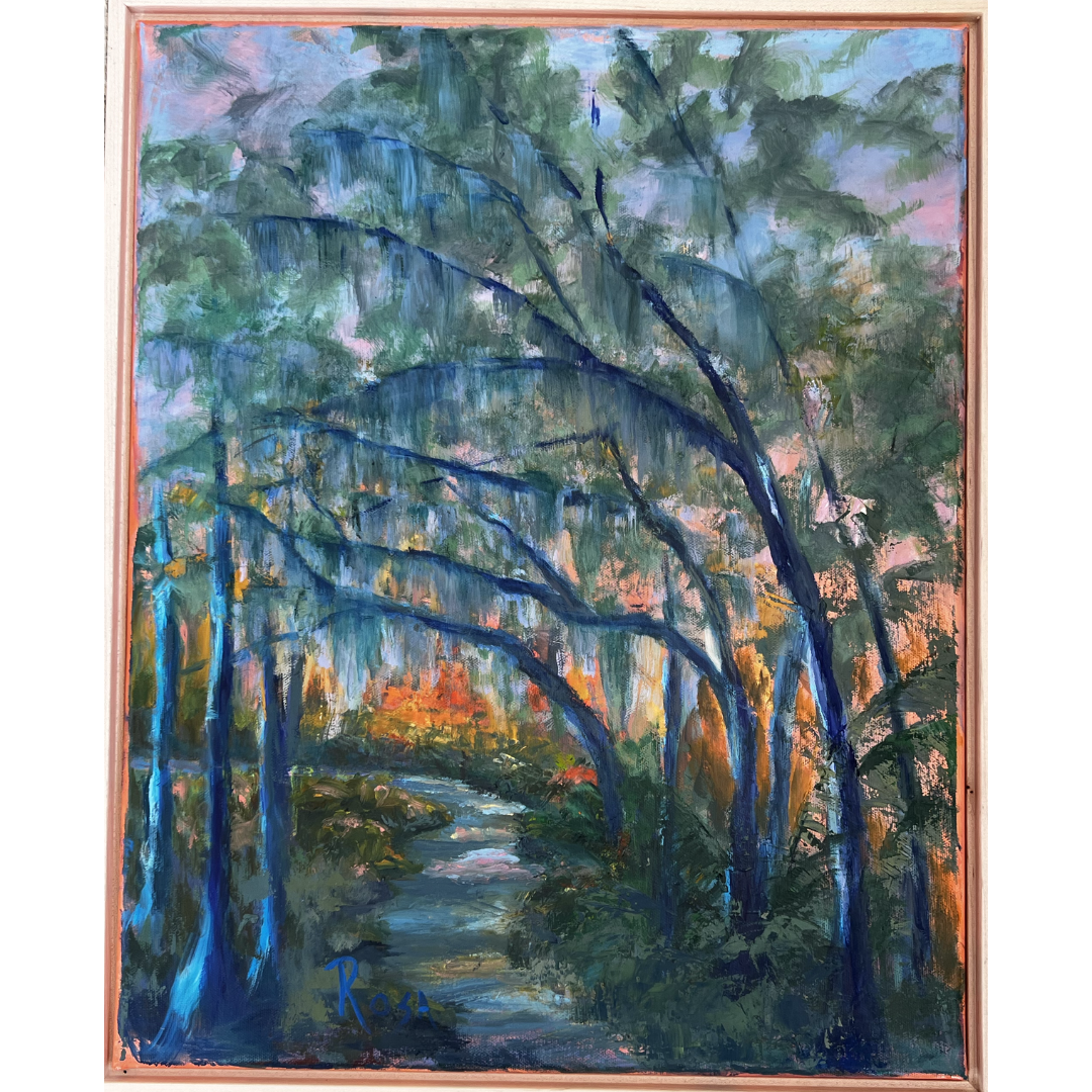 Sunset in the Blue Forest Art