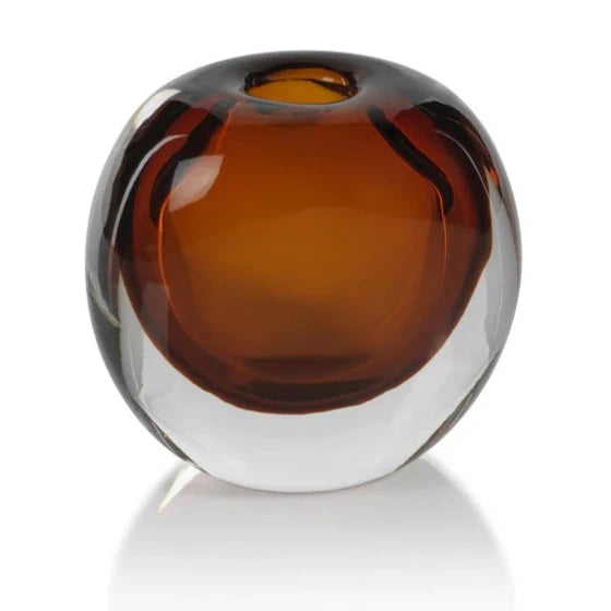 Amber Glass Bud Vase