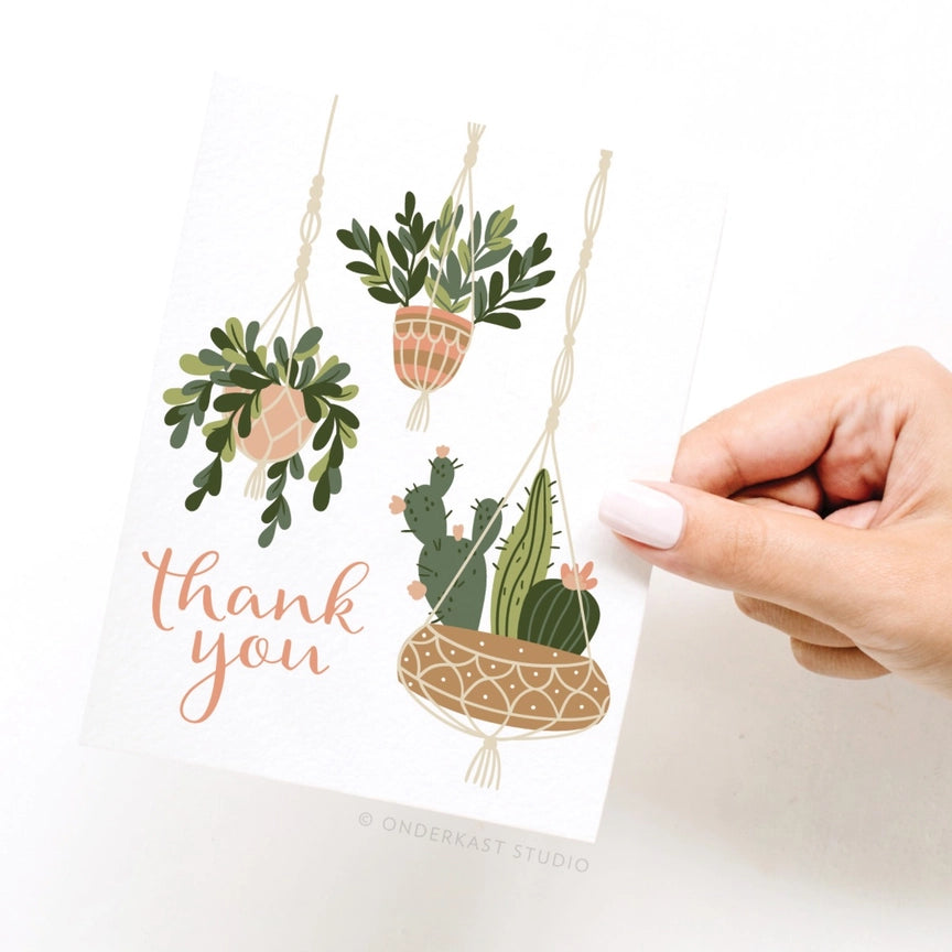 Thank You Hanging Plants Card