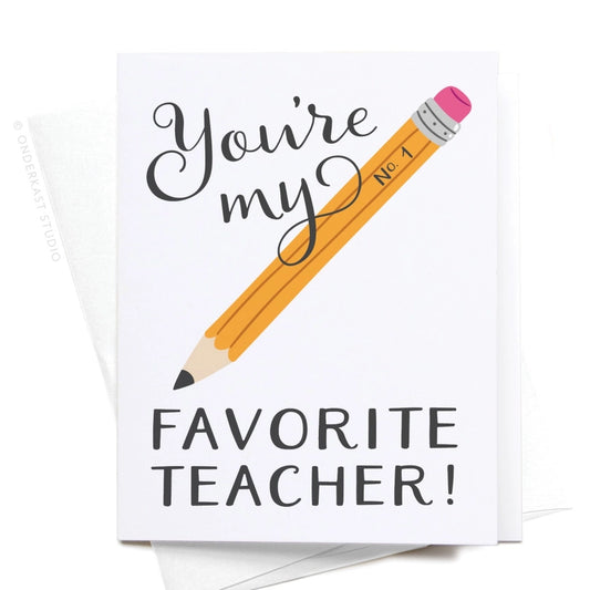 You're My No. 1 Favorite Teacher Card
