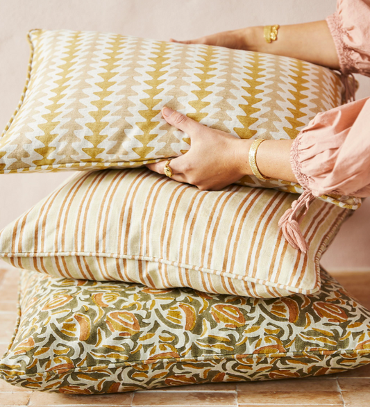 Mozambique Saffron Lumbar Pillow