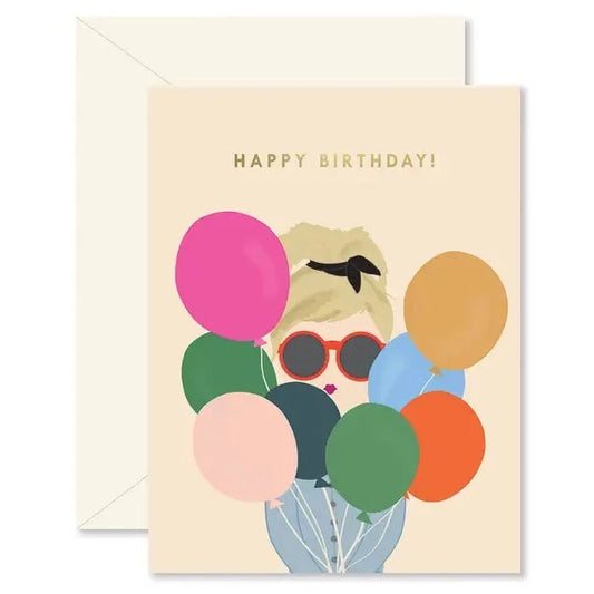 Birthday Balloon Lady Card