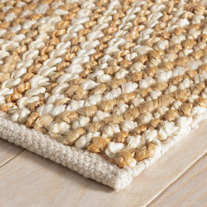 Meghan Ivory/Natural Woven Jute Rug