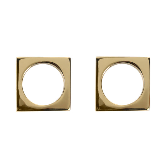 Brass Modernist Napkin Rings